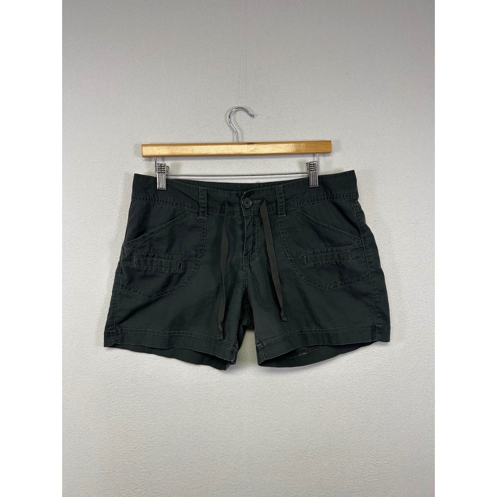 Gorpcore Utility Unionbay Womens 9 Dark Grey Cotton Drawstring Cargo Shorts